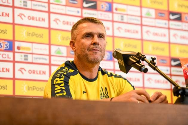 WARSZAWA 06.06.2024 KONFERENCJA PRASOWA REPREZENTACJI UKRAINY PRZED MECZEM POLSKA-UKRAINA--- UKRAINE FOOTBALL national team, Nationalteam press conference, PK, Pressekonferenz IN WARSAW BEFORE THE MATCH POLAND - UKRAINE SERHIJ REBROW FOT. JACEK PRONDZYNSKI FOTOPYK NEWSPIX.PL --- Newspix.pl  240606JAC032