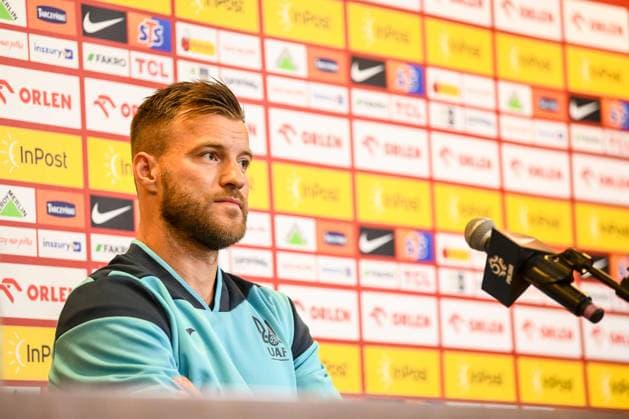 WARSZAWA 06.06.2024 KONFERENCJA PRASOWA REPREZENTACJI UKRAINY PRZED MECZEM POLSKA-UKRAINA--- UKRAINE FOOTBALL national team, Nationalteam press conference, PK, Pressekonferenz IN WARSAW BEFORE THE MATCH POLAND - UKRAINE ANDRIJ JARMOLENKO FOT. JACEK PRONDZYNSKI FOTOPYK NEWSPIX.PL --- Newspix.pl  240606JAC035