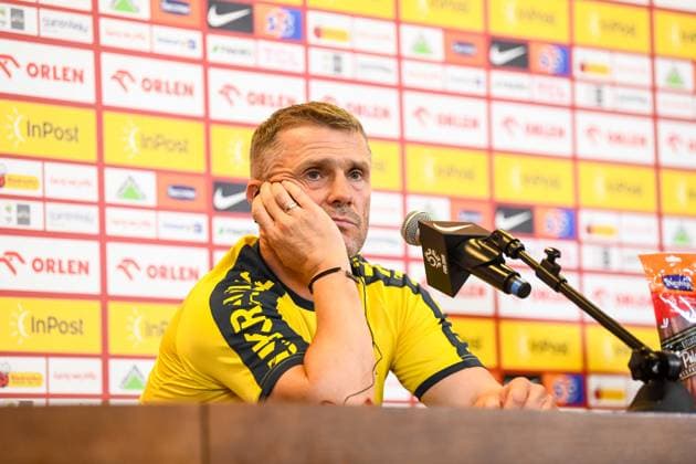 WARSZAWA 06.06.2024 KONFERENCJA PRASOWA REPREZENTACJI UKRAINY PRZED MECZEM POLSKA-UKRAINA--- UKRAINE FOOTBALL national team, Nationalteam press conference, PK, Pressekonferenz IN WARSAW BEFORE THE MATCH POLAND - UKRAINE SERHIJ REBROW FOT. JACEK PRONDZYNSKI FOTOPYK NEWSPIX.PL --- Newspix.pl  240606JAC041