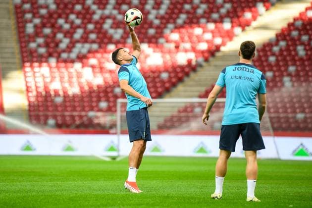 WARSZAWA 06.06.2024 TRENING REPREZENTACJI UKRAINY PRZED MECZEM POLSKA-UKRAINA --- UKRAINE FOOTBALL national team, Nationalteam TRAINING IN WARSAW BEFORE THE MATCH POLAND - UKRAINE OLEKSANDR TYMCZYK FOT. JACEK PRONDZYNSKI FOTOPYK NEWSPIX.PL --- Newspix.pl  240606JAC046