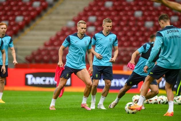 WARSZAWA 06.06.2024 TRENING REPREZENTACJI UKRAINY PRZED MECZEM POLSKA-UKRAINA --- UKRAINE FOOTBALL national team, Nationalteam TRAINING IN WARSAW BEFORE THE MATCH POLAND - UKRAINE MYCHAJLO MUDRYK FOT. JACEK PRONDZYNSKI FOTOPYK NEWSPIX.PL --- Newspix.pl  240606JAC067