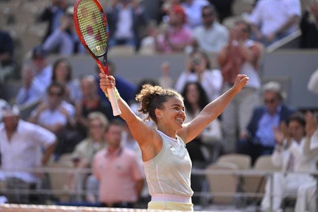 Tennis : Roland Garros 2024 - France - Jasmin Paolini - Italie- Se qualifie pour la finale du simple dames Tennis : Roland Garros 2024 - France - 06 06 2024 ChrysleneCaillaud Panoramic 