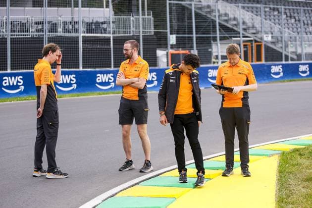 NORRIS Lando (gbr), McLaren F1 Team MCL38, portrait during the Formula 1 AWS Grand Prix du Canada 2024, 9th round of the 2024 Formula One World Championship, WM, Weltmeisterschaft from June 07 to 09, 2024 on the Circuit Gilles Villeneuve, in MontrÃ al, Canada - F1 - CANADIAN GRAND PRIX 2024 DPPI Panoramic  240606_R09_CANADA_DP_EA029189