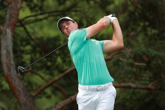 The Memorial Tournament Viktor Hovland of Norway tees off on the second tee during Day One of The Memorial Tournament presented by Workday at Muirfield Village Golf Club in Dublin, Ohio, USA on Thursday, June 6, 2024. Dublin Ohio United States  Copyright: xJorgexLemusx originalFilename:lemus-thememor240606_npVRL.jpg