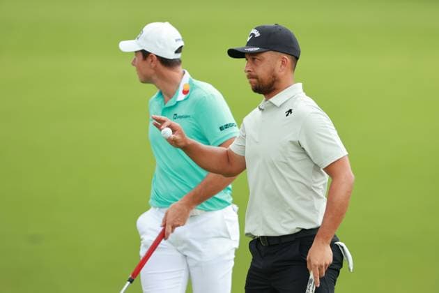 The Memorial Tournament Xander Schauffele of the United States acknowledge the gallery at the 18th green during Day One of The Memorial Tournament presented by Workday at Muirfield Village Golf Club in Dublin, Ohio, USA on Thursday, June 6, 2024. Dublin Ohio United States  Copyright: xJorgexLemusx originalFilename:lemus-thememor240606_npA8M.jpg