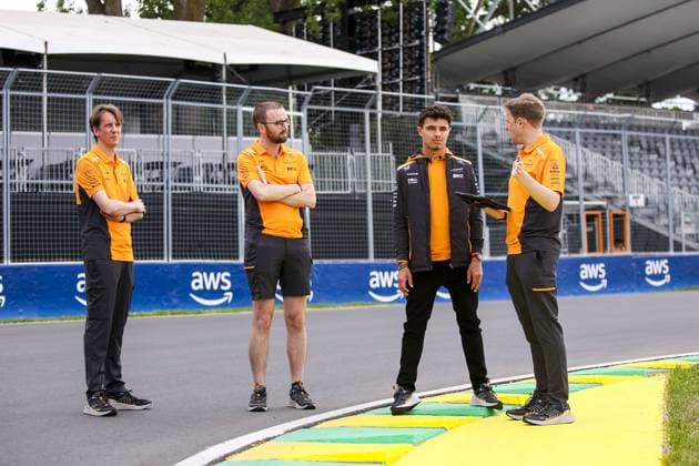 NORRIS Lando (gbr), McLaren F1 Team MCL38, portrait during the Formula 1 AWS Grand Prix du Canada 2024, 9th round of the 2024 Formula One World Championship, WM, Weltmeisterschaft from June 07 to 09, 2024 on the Circuit Gilles Villeneuve, in MontrÃ al, Canada - F1 - CANADIAN GRAND PRIX 2024 DPPI Panoramic  240606_R09_CANADA_DP_EA029292