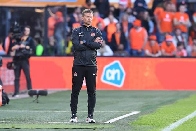 International soccer match Netherlands Canada on 06 06 2024 at Feyenoord Stadium in Rotterdam Jesse Marsch Coach Head Coach Canada xRx
