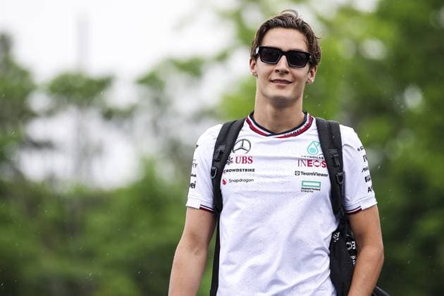 RUSSELL George (gbr), Mercedes AMG F1 Team W15, portrait during the Formula 1 AWS Grand Prix du Canada 2024, 9th round of the 2024 Formula One World Championship, WM, Weltmeisterschaft from June 07 to 09, 2024 on the Circuit Gilles Villeneuve, in MontrÃ al, Canada - F1 - CANADIAN GRAND PRIX 2024 DPPI Panoramic  240606_R09_CANADA_DP_EA020566