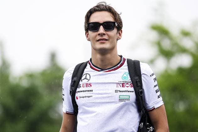 RUSSELL George (gbr), Mercedes AMG F1 Team W15, portrait during the Formula 1 AWS Grand Prix du Canada 2024, 9th round of the 2024 Formula One World Championship, WM, Weltmeisterschaft from June 07 to 09, 2024 on the Circuit Gilles Villeneuve, in MontrÃ al, Canada - F1 - CANADIAN GRAND PRIX 2024 DPPI Panoramic  240606_R09_CANADA_DP_EA020577