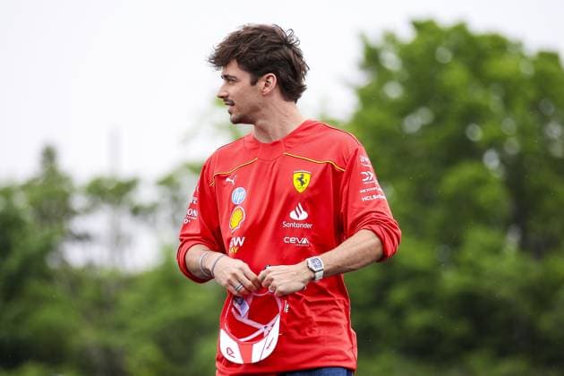 LECLERC Charles (mco), Scuderia Ferrari SF-24, portrait during the Formula 1 AWS Grand Prix du Canada 2024, 9th round of the 2024 Formula One World Championship, WM, Weltmeisterschaft from June 07 to 09, 2024 on the Circuit Gilles Villeneuve, in MontrÃ al, Canada - F1 - CANADIAN GRAND PRIX 2024 DPPI Panoramic  240606_R09_CANADA_DP_EA021475