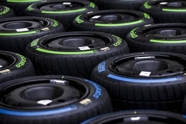 Pirelli rain and intermediate tyres, pneus, tyre, pneu, during the Formula 1 AWS Grand Prix du Canada 2024, 9th round of the 2024 Formula One World Championship, WM, Weltmeisterschaft from June 07 to 09, 2024 on the Circuit Gilles Villeneuve, in Montrà al, Canada - F1 - CANADIAN GRAND PRIX 2024 DPPI Panoramic 240606_R09_CANADA_DP_EA028572