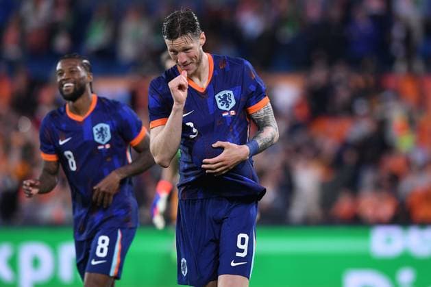 International soccer match Netherlands Canada on 06 06 2024 at Feyenoord Stadium in Rotterdam Goal celebration to 3 0 by Wout Weghorst Netherlands xRx