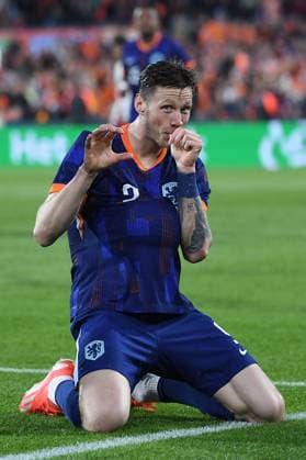 International soccer match Netherlands Canada on 06 06 2024 at Feyenoord Stadium in Rotterdam Goal celebration to 3 0 by Wout Weghorst Netherlands xRx
