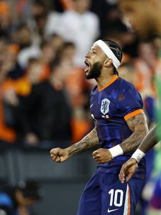ROTTERDAM - Memphis Depay of Holland celebrates the 1-0 during the friendly Interland match between the Netherlands and Canada at Feyenoord Stadium de Kuip on June 6, 2024 in Rotterdam, Netherlands. ANP MAURICE VAN STEEN International Friendly, Länderspiel, Nationalmannschaft 2024 xVIxANPxSportx xxANPxIVx 500462701 originalFilename: 500462701.jpg