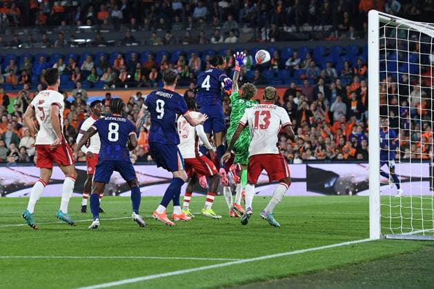 International soccer match Netherlands Canada on 06 06 2024 at Feyenoord Stadium in Rotterdam Goal for 4 0 by Virgil van Dijk Netherlands xRx