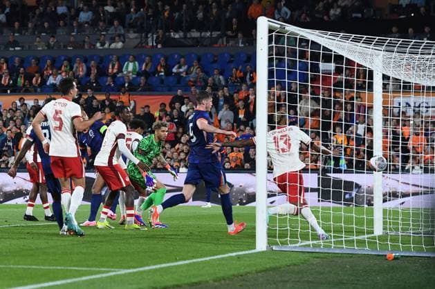 International soccer match Netherlands Canada on 06 06 2024 at Feyenoord Stadium in Rotterdam Goal for 4 0 by Virgil van Dijk Netherlands xRx