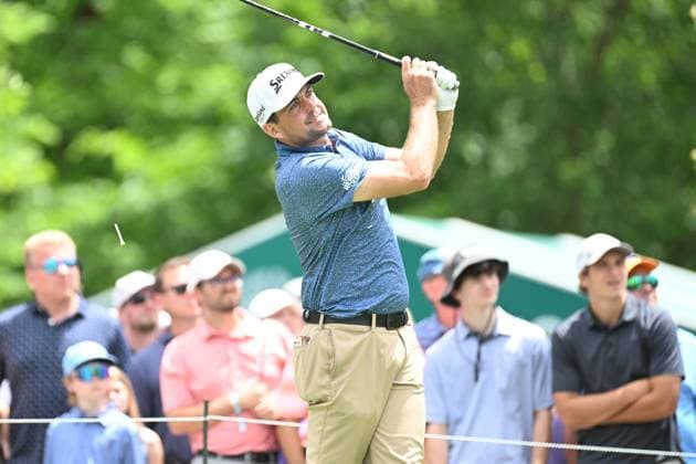 June 6, 2024: Keegan Bradley (USA) tees off the 15th hole during the first round at the Memorial Tournament in Dublin, Ohio. Cal Media Dublin USA - ZUMAc04_ 20240606_zma_c04_058 Copyright: xBrentxClarkx