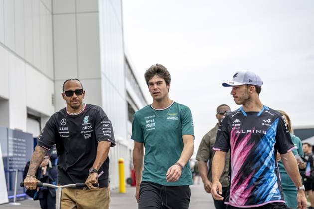 Montreal - 06-06-2024, Circuit Gilles Villeneuve, Lewis Hamilton, Lance Stroll and Pierre Gasly at the Formula 1 Canada Grand Prix 2024 Thursday Formula 1 Canada Grand Prix 2024 Thursday  x25433325x Copyright: