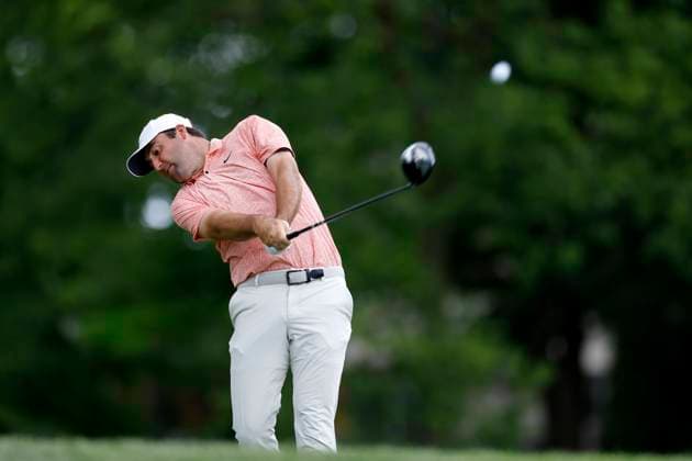 DUBLIN, OH - JUNE 06: Scottie Scheffler (USA) hits a drive at the 18th hole during the first round of the Memorial Tournament presented by Workday at Muirfield Village Golf Club on June 06, 2024 in Dublin, Ohio. (Photo by Joe Robbins Icon Sportswire) GOLF: JUN 06 PGA, Golf Herren the Memorial Tournament presented by Workday EDITORIAL USE ONLY Icon5732406060121