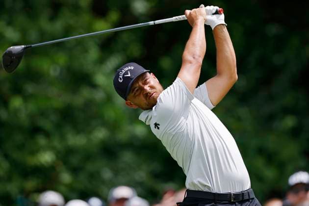 DUBLIN, OH - JUNE 06: Xander Schauffele (USA) hits a drive at the 15th hole during the first round of the Memorial Tournament presented by Workday at Muirfield Village Golf Club on June 06, 2024 in Dublin, Ohio. (Photo by Joe Robbins Icon Sportswire) GOLF: JUN 06 PGA, Golf Herren the Memorial Tournament presented by Workday EDITORIAL USE ONLY Icon5732406060381
