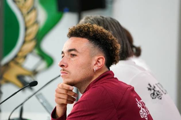 St Gallen, Switzerland Press conference of the Swiss national team with national team coach Murat Yakin and national player Ruben Vergas before the last test match against Austria Uefa Euro 2024, soccer, international match, media conference, PK, Kybunpark Copyright: xJoeranxSteinsiekx