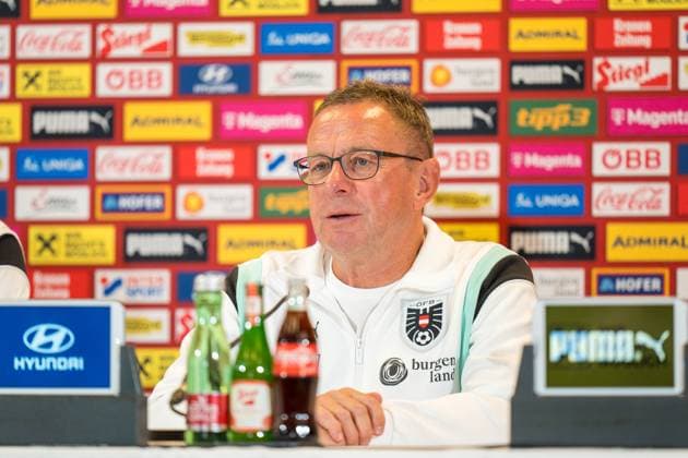 SOCCER - SUI vs AUT, test match VIENNA,AUSTRIA,07.JUN.24 - SOCCER - OEFB International Friendly, Länderspiel, Nationalmannschaft match, Switzerland vs Austria, preview, press conference, PK, Pressekonferenz Team AUT. Image shows head coach Ralf Rangnick (AUT). GEPAxpictures xJohannesxFriedl