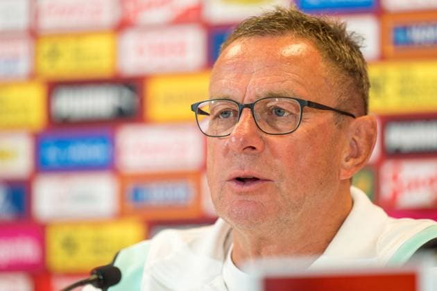 SOCCER - SUI vs AUT, test match VIENNA,AUSTRIA,07.JUN.24 - SOCCER - OEFB International Friendly, Länderspiel, Nationalmannschaft match, Switzerland vs Austria, preview, press conference, PK, Pressekonferenz Team AUT. Image shows head coach Ralf Rangnick (AUT). GEPAxpictures xJohannesxFriedl