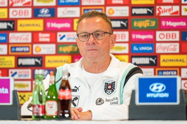 SOCCER - SUI vs AUT, test match VIENNA,AUSTRIA,07.JUN.24 - SOCCER - OEFB International Friendly, Länderspiel, Nationalmannschaft match, Switzerland vs Austria, preview, press conference, PK, Pressekonferenz Team AUT. Image shows head coach Ralf Rangnick (AUT). GEPAxpictures xJohannesxFriedl