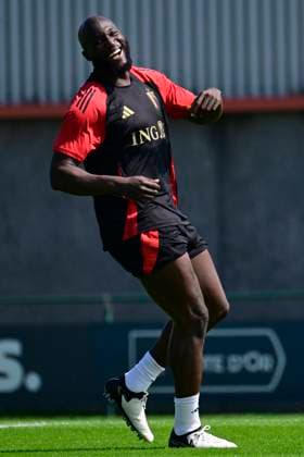 Media Activities of the Belgian National Football team - 20240607 TUBIZE, BELGIUM - JUNE 07 : Lukaku Romelu forward of Belgium during a training session prior to the UEFA EURO, EM, Europameisterschaft,Fussball 2024 European Football Championship at the Belgian National Football center on June 07, 2024 in Tubize, Belgium, 07 06 2024 Tubize Belgium  Copyright: x Creator x