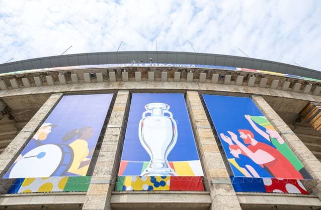 Football, men, 2023 2024 season, ahead of the 2024 European Championship in Germany, Stadium Open Media Day at the Berlin Olympic Stadium, pictured outside view of the east curve, 07 06 2024, Copyright: xMatthiasxKochx