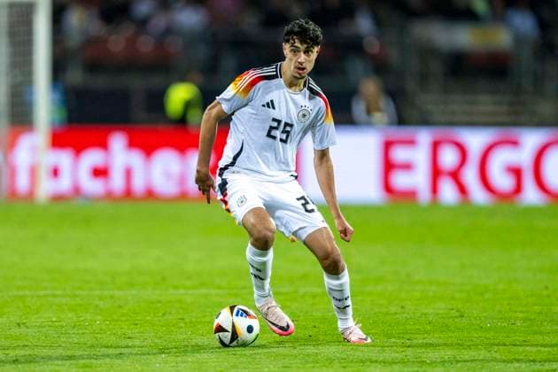 Soccer national team, season 2023 2024, international match Germany Ukraine on 03 06 24 at Max Morlock Stadium in Nuremberg Aleksandar Pavlovic runs with the ball at his foot DFB REGULATIONS PROHIBIT ANY USE OF PHOTOGRAPHS AS IMAGE SEQUENCES AND OR QUASI VIDEO Copyright: xKirchner DavidxInderliedx