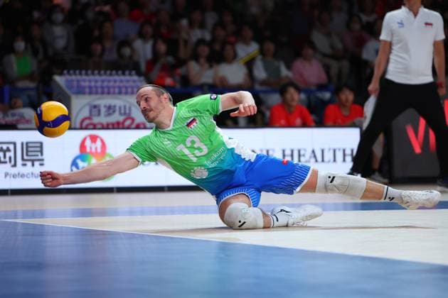 Jani Kovacic (SLO), JUNE 7, 2024 - Volleyball : FIVB Volleyball Nations League 2024 Men s Preliminary Round between Brasil - Slovenia at West Japan General Exhibition Center, Fukuoka, Japan. Noxthirdxpartyxsales  (255669344)