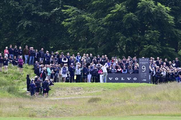 HELSINGBORG, SWEDEN 20240607 Sebastian Söderberg tees off on the ninth hole during the second day of the Volvo Car Scandinavian Mixed on the Tournament Course at Vasatorps Golfklubb outside Helsingborg HELSINGBORG SWEDEN x10030x  Copyright: xJonasxEkströmer TTx VOLVO CAR SCANDINAVIAN MIXED