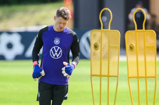 Soccer, national team, 20240606, final training Germany Greece In the picture Alexander NÜBEL VfB Stuttgart hanging head disappointed portrait upper body half figure cropped single motif Herzogenaurach Homeground Bayern Germany Copyright: Passion2Press MarkusxFischerx
