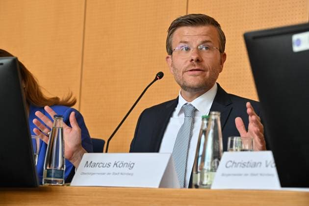 07 06 2024 Media event Press event of the City of Nuremberg 1 FC Nuremberg FCN Press conference Development of the stadium and the stadium area Max Morlock Stadium xwoxzix Marcus König Lord Mayor of the City of Nuremberg