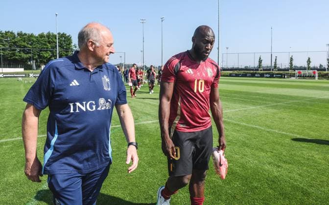 Belgian National Football team picture TUBEKE, BELGIE - June 07 Lukaku Romelu forward of Belgium ehind the scenes during a photoshoot of the Belgium National footbalteam The Red Devils pictured at 2024 on June 7, 2024 in TUBEKE, BELGIE, 07 06 2024 ROTSELAAR BELGIUM  Copyright: xPieter-JanxVanstockstraetenx