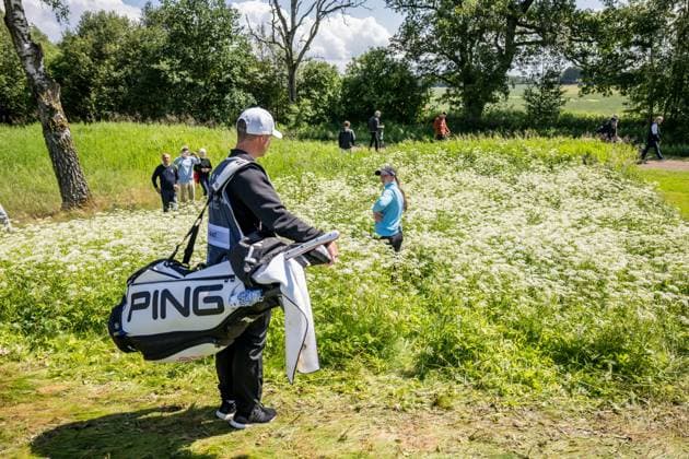 240607 And and Linn Grant or Sweden during the second round of the 2024 Scandinavian Mixed Golf Tournament on June 7, 2024 in Helsingborg Photo Petter Arvidson BILDBYRAN kod PA PA0827 golf scandinavian mixed bbeng volvo car scandinavian mixed  Copyright: PETTERxARVIDSON BB240607PA097
