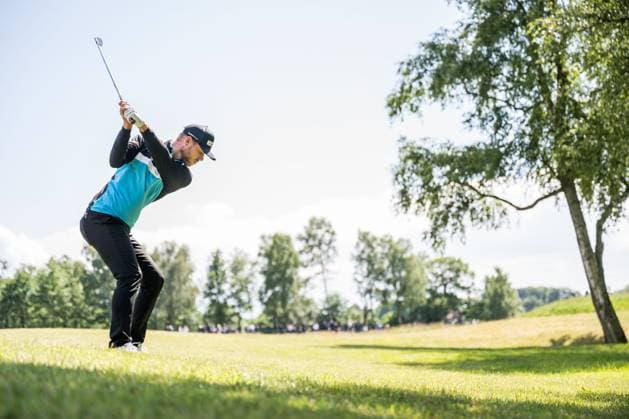 240607 Jesper Svensson of Sweden during the second round of the 2024 Scandinavian Mixed Golf Tournament on June 7, 2024 in Helsingborg Photo Petter Arvidson BILDBYRAN kod PA PA0827 golf scandinavian mixed bbeng volvo car scandinavian mixed  Copyright: PETTERxARVIDSON BB240607PA100