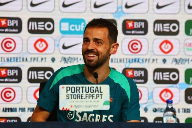 Portugal national football team, Selecao, 07 06 2024, Portugal Croatia press conference preparatory match for the European Championship 2024 , Bernardo Silva Portugal Copyright: FernandoxSoares