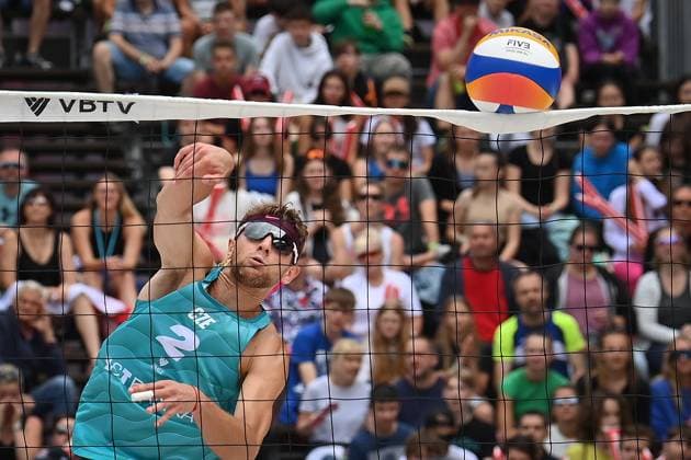 Czech Jiri Sedlak in action during the Pro Tour Ostrava match Jiri Sedlak and Jakub Sepka of Czech Republic vs Lukas Pfretzschner and Sven Winter of Germany, Ostrava, Czech Republic, June 7, 2024. (CTKxPhoto JaroslavxOzana) CTKPhotoP2024060705174  CTKPhotoP2024060705174