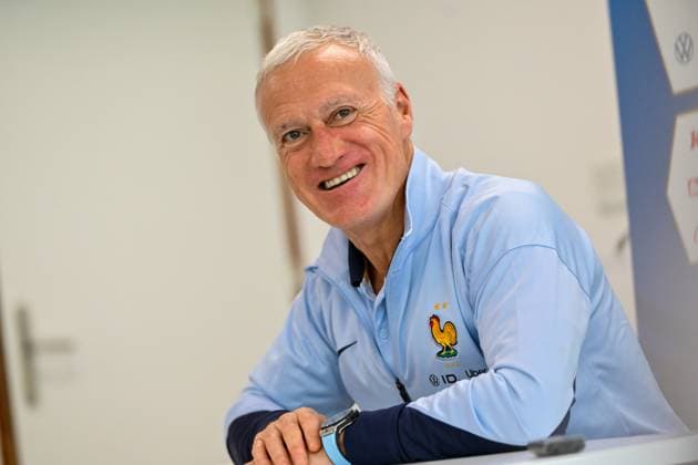 Didier Deschamps Entraineur Equipe de France Football Quentin reix PHOTOPQR ECHO REPUBLICAIN ; ; 07 06 2024 ; Didier Deschamps Entraineur Equipe de France Football Interview face a la PQR Ã Clairefontaine avant l Euro 2024 07 06 2024 Photo : Quentin Reix - Didier Deschamps Coach of the French Football Team press conference, PK, Pressekonferenz June 7th 2024 Clairefontaine, France France  Copyright: xPHOTOPQR ECHOxREPUBLICAIN MAXPPPxQuentinxreixx 20240607ECH4369 20240607ECH4369