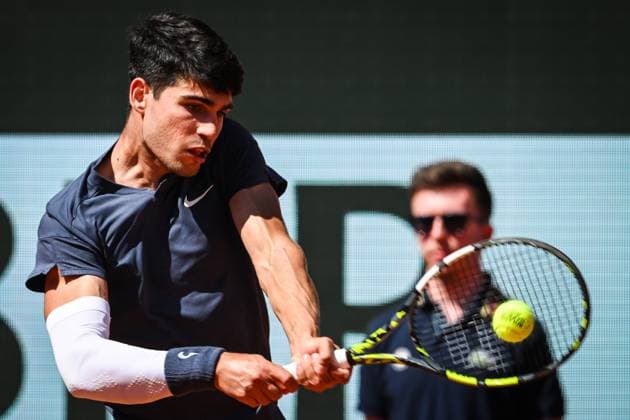June 7, 2024, Paris, France, France: Carlos ALCARAZ of Spain during the thirteenth day of Roland-Garros 2024, French Open 2024, Grand Slam tennis tournament at the Roland-Garros Stadium on June 07, 2024 in Paris, France. Paris France - ZUMAm308 20240607_zsp_m308_007 Copyright: xMatthieuxMirvillex