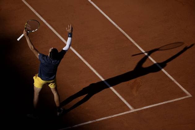 Carlos Alcaraz of Spain celebrates on match point French Open Tennis, Day 13, Tennis, Roland Garros, Paris, France - 07 June 2024  Copyright: xEllaxLing Shutterstockx 14523807az
