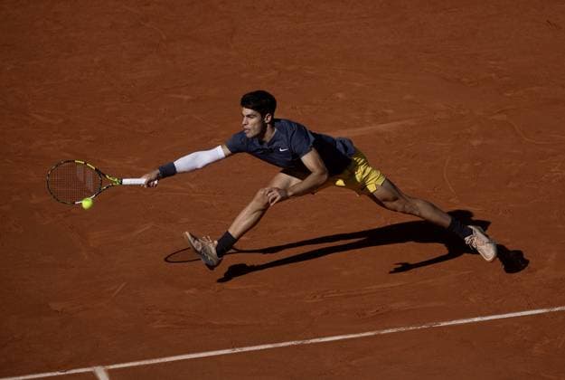 Carlos Alcaraz of Spain in action French Open Tennis, Day 13, Tennis, Roland Garros, Paris, France - 07 June 2024  Copyright: xEllaxLing Shutterstockx 14523807bm