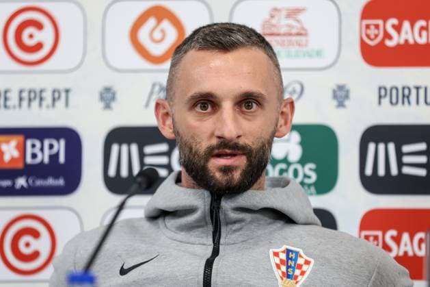 Media conference of the Croatian football team Marcelo Brozovic at the press conference, PK, Pressekonferenz on the eve of tomorrow s friendly match against Portugal, Lisbon, Stadium Nacionale 07 June 2024 IgorxKralj PIXSELL