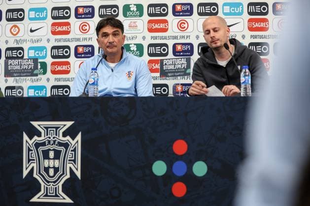 Media conference of the Croatian football team Head coach Zlatko Dalic and Marcelo Brozovic at the press conference, PK, Pressekonferenz on the eve of tomorrow s friendly match against Portugal, Lisbon, Stadium Nacionale 07 June 2024 IgorxKralj PIXSELL