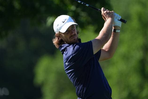 DUBLIN, OH - JUNE 07: Tommy Fleetwood tees off from hole five during the second round of the Memorial Tournament presented by Workday on June 7, 2024 at Muirfield Village Golf Club in Dublin, Ohio.(Photo by Jason Mowry Icon Sportswire) GOLF: JUN 07 PGA, Golf Herren the Memorial Tournament presented by Workday EDITORIAL USE ONLY Icon240607009