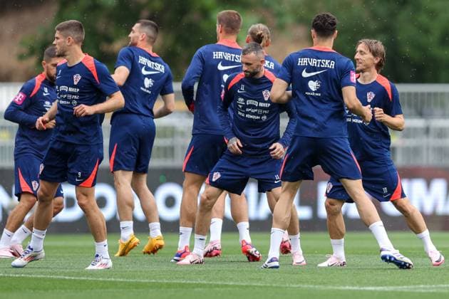 Training of the Croatian football team Training of the Croatian football team ahead of tomorrow s friendly match against Portugal at the Nacionale stadium in Lisbon, Portugal June 7, 2024 IgorxKralj PIXSELL