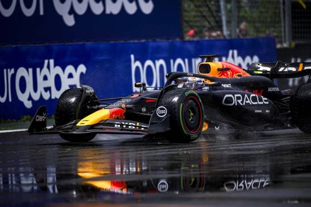 01 VERSTAPPEN Max (nld), Red Bull Racing RB20, action during the Formula 1 AWS Grand Prix du Canada 2024, 9th round of the 2024 Formula One World Championship, WM, Weltmeisterschaft from June 07 to 09, 2024 on the Circuit Gilles Villeneuve, in MontrÃ al, Canada - F1 - CANADIAN GRAND PRIX 2024 DPPI Panoramic  240607_R09_CANADA_DP_EA023855