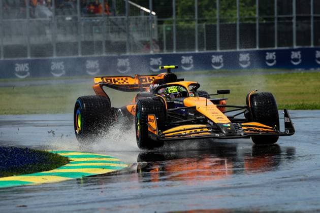 04 NORRIS Lando (gbr), McLaren F1 Team MCL38, action during the Formula 1 AWS Grand Prix du Canada 2024, 9th round of the 2024 Formula One World Championship, WM, Weltmeisterschaft from June 07 to 09, 2024 on the Circuit Gilles Villeneuve, in MontrÃ al, Canada - F1 - CANADIAN GRAND PRIX 2024 DPPI Panoramic  240607_R09_CANADA_DP_FGOO0796